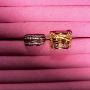 Both Elegant Silver Copper Ring and Gold wrap ring in this sale